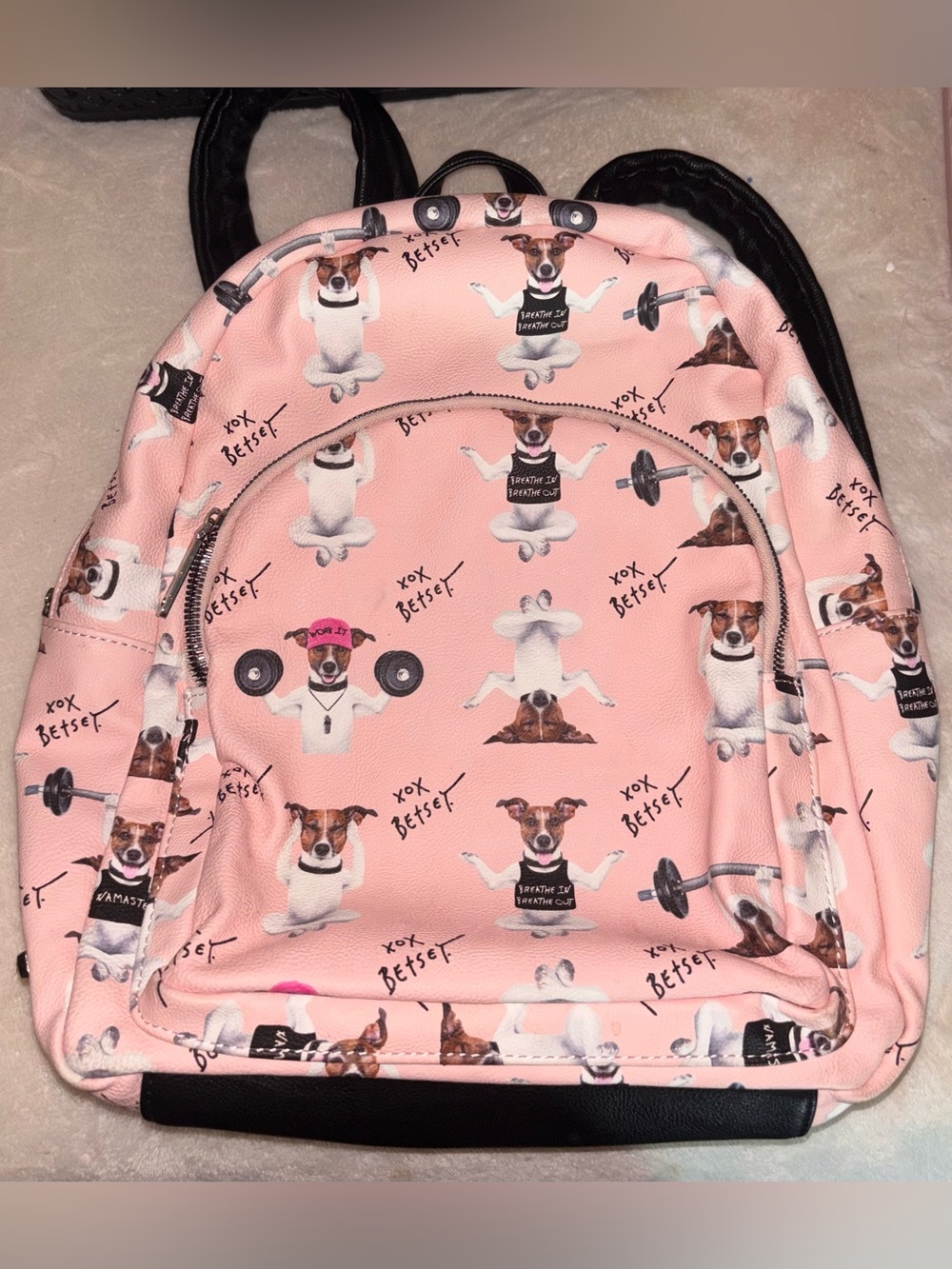 Betsey Johnson Yoga Dogs Mini Backpack *NWOT!*